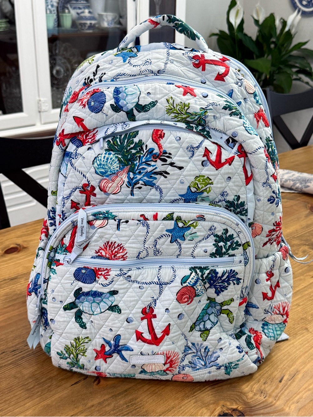 Vera Bradley Essential Anchors Aweigh Large Quilted Backpack